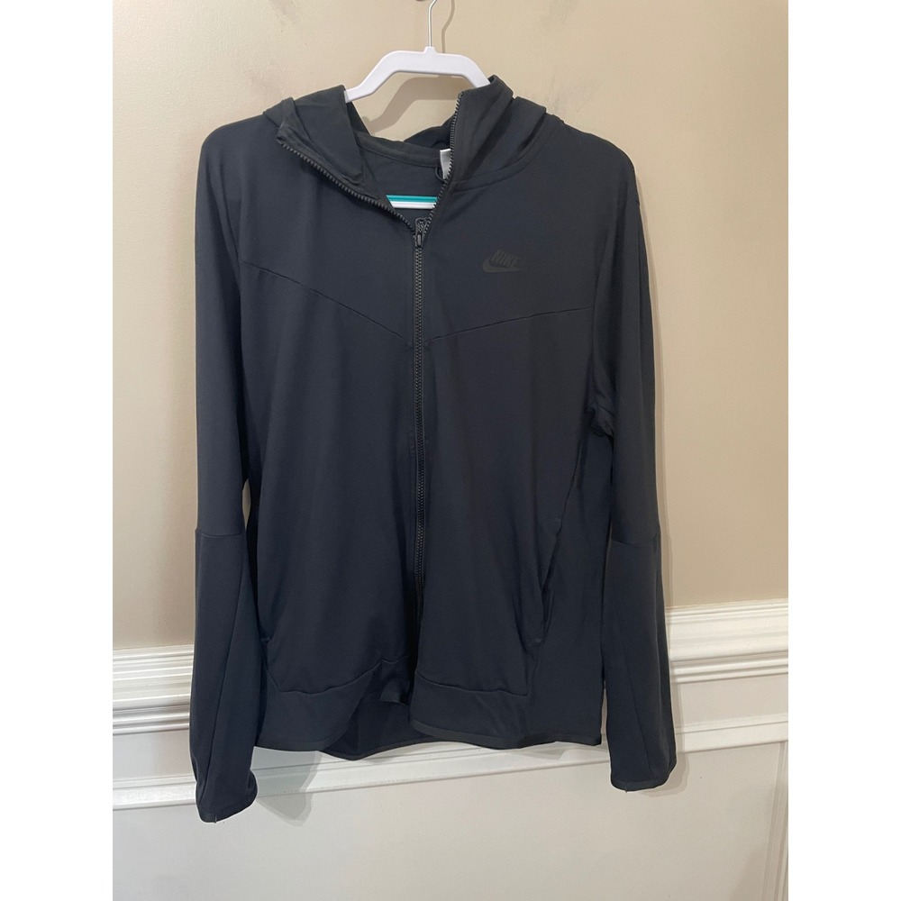Nike Sportswear Tech Fleece Lightweight Full Zip Hoodie Black Size L DX0822